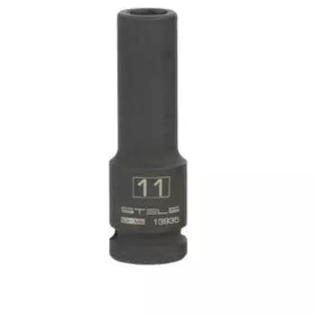 Головка ударная Stels 13935, 11 мм, 1/2", CrMo, шестигранная, удлиненная
