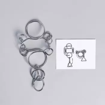 Головоломка металлическая «Игры разума. Раздели на части» №1