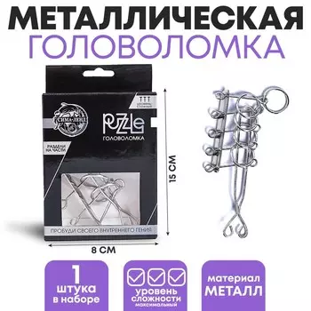 Головоломка металлическая «Игры разума. Раздели на части» №2