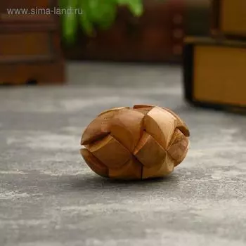 Головоломка из дерева "Овал" 7 частей 9х6х6 см