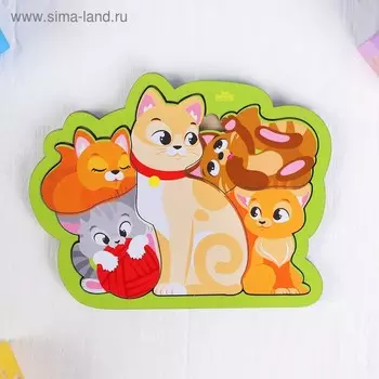 Головоломка «Кошка с котятами» для самых маленьких