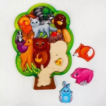 Головоломка «Лесные животные», 17 деталей, 2820 см