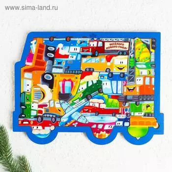 Головоломка «Машинки спешат на праздник»