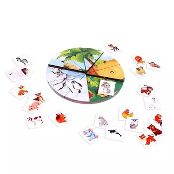 Головоломка «Места обитания животных» + календарь