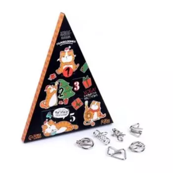 Головоломка металлическая «Адвент-календарь» котики