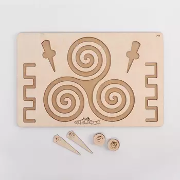 Головоломка Межполушарная доска большая «Спирали завитки»