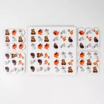 Головоломка «Найди ряд», лесные жители