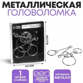 Головоломка металлическая «Раздели на части» №19