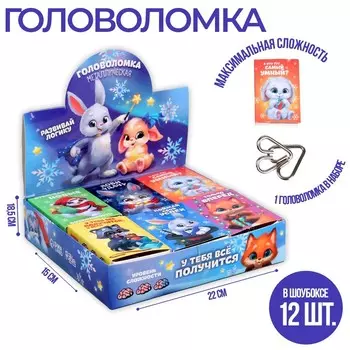 Головоломка «Развивай логику» металл, МИКС