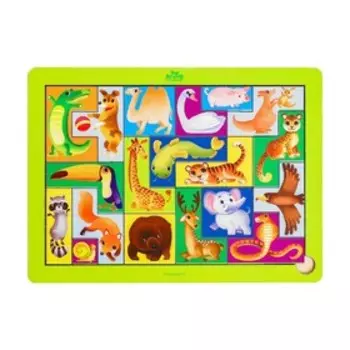 Головоломка тетрис «Животные мира», 19 деталей