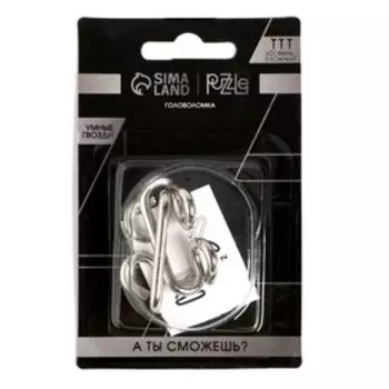 Головоломка металлическая «Умные гвозди» №19, на блистере