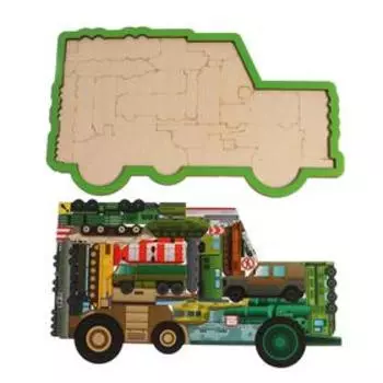 Рамка - вкладыш «Военный транспорт», 23 детали