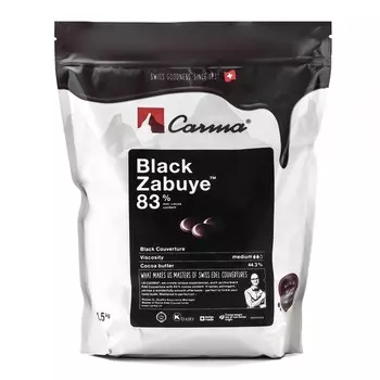 Горький шоколад Carma Black Zabuye, 83% какао, 1,5 кг