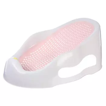 Горка для купания новорожденных Крошка Я, 0-6 мес, р-р 43х30х19см, белый/розовый