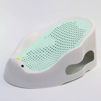 Горка для купания новорожденных Крошка Я, 0-6 мес., р-р 43х30х19см, белый/мятный