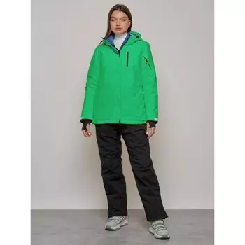 Горнолыжный костюм женский зимний, размер 46, цвет зелёный