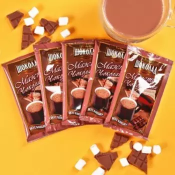 Горячий Шоколад молочный «Жидкость для снятия стресса»: с вкусом коньяка, 25 г. × 5 шт.