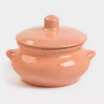 Горшочек для запекания Борисовская керамика «Фламинго», 500 мл, 1319,5 см, розовый