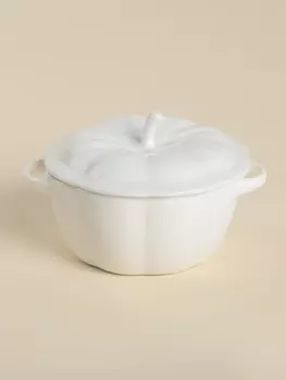 Горшочек для запекания SL Home «Осенний бриз», 230 мл, 13.58 см, керамика, белый