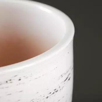 Горшок для цветов «День», керамический, с поддоном, 2.5 л, белый с полосками