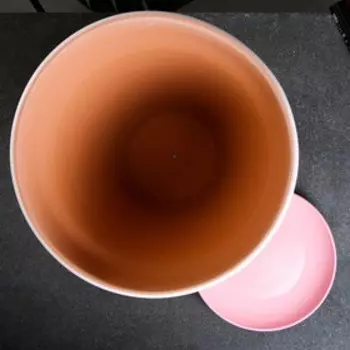 Горшок цветочный с поддоном 17 л, розовый керамика, (М)