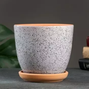 Горшок цветочный "Конус" серый 2,2л