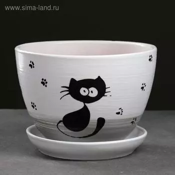 Горшок цветочный Кот 1,65 л