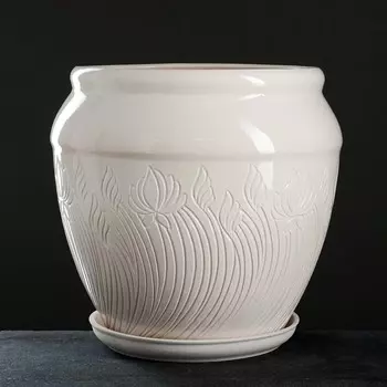 Горшок цветочный "Лимонник" белый 22л