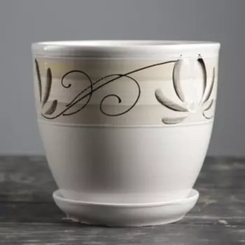 Горшок цветочный Лотос Белый 2,5 л