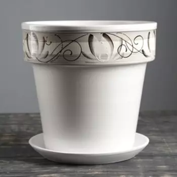 Горшок цветочный Лотос Белый 7 л