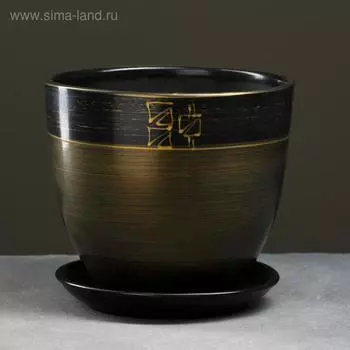 Горшок цветочный Мираж коричнев 5 л