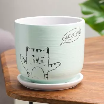 Горшок цветочный "Мяун" 1,6 л
