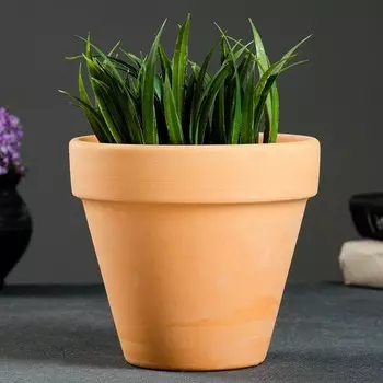 Горшок для цветов «Стандарт», 1.5 л, d=17 см, h=15 см, керамика, бежевый