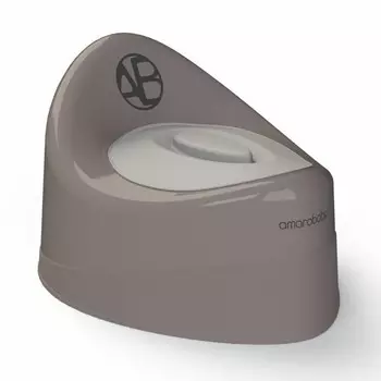 Горшок детский AmaroBaby Fort, с крышкой, цвет серый