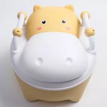 Горшок детский «Бегемотик», цвет бежевый