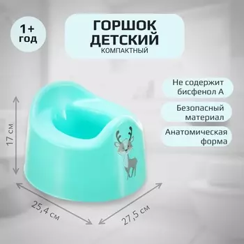 Горшок детский, зеленый