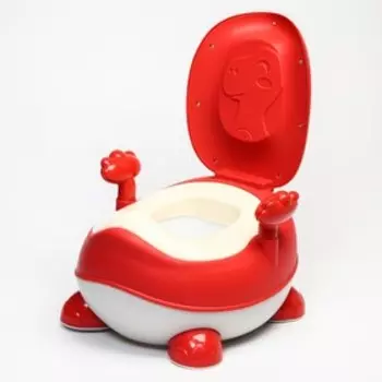 Горшок детский «Динозаврик», красный