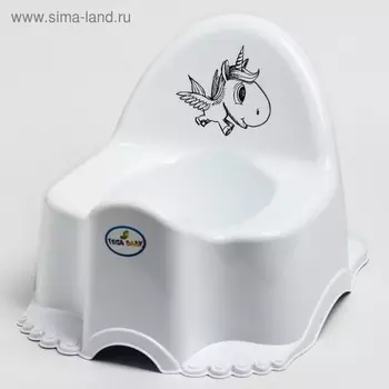Горшок детский «Единорог», цвет белый