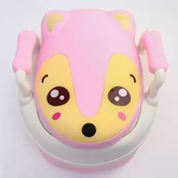 Горшок детский «Енотик», цвет белый/розовый