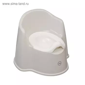 Горшок детский Happy Baby ZOOZY с крышкой, съёмная чаша, цвет светло-серый