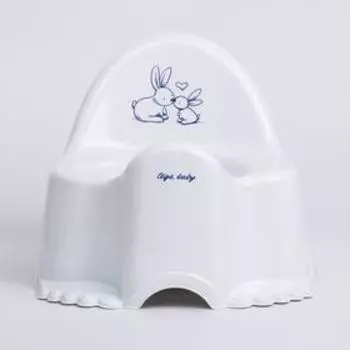 Горшок детский «Кролики», цвет белый