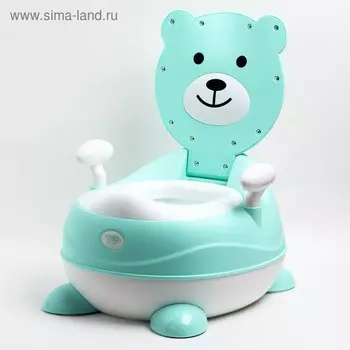 Горшок детский «Мишка», цвет бирюзовый