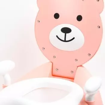 Горшок детский «Мишка», цвет розовый