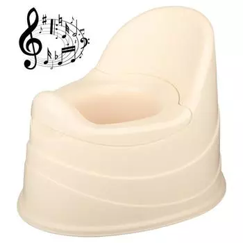 Горшок детский музыкальный, съёмная чаша, цвет бежевый
