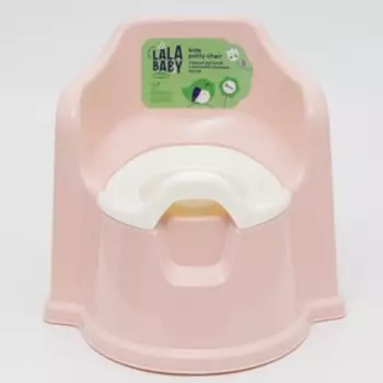 Горшок детский с высокой спинкой, цвет розовый пастельный