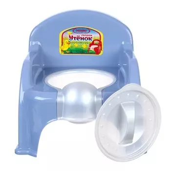 Горшок детский «Утенок» с крышкой, голубой, 310295280 мм