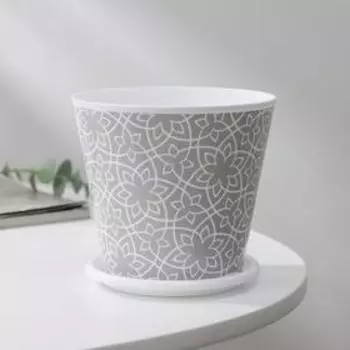 Горшок для цветов Доляна «Кракле», 800 мл, цвет серый