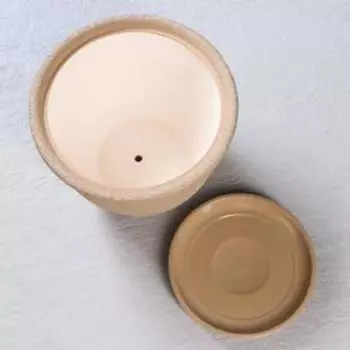 Горшок для цветов "Глория", шёлк, цвет капучино, керамика, 4 л