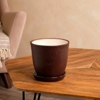 Горшок для цветов "Глория" шёлк, шоколад, 2 л