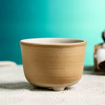 Горшок "Горшочек" бежевый, 8х8х7см